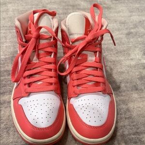 Women's Red and White Sneakers